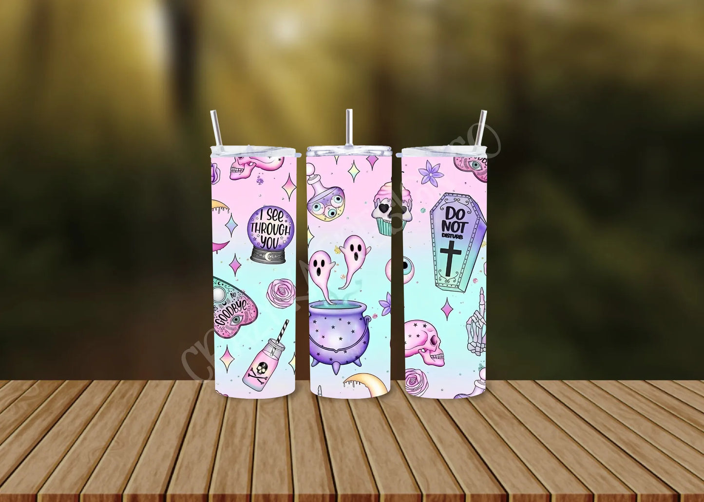 CUSTOMIZABLE I SEE THROUGH YOUR BULLSH*T DON'T CROSS HOT AND COLD TUMBLERS - Crazy Kat Design Co
