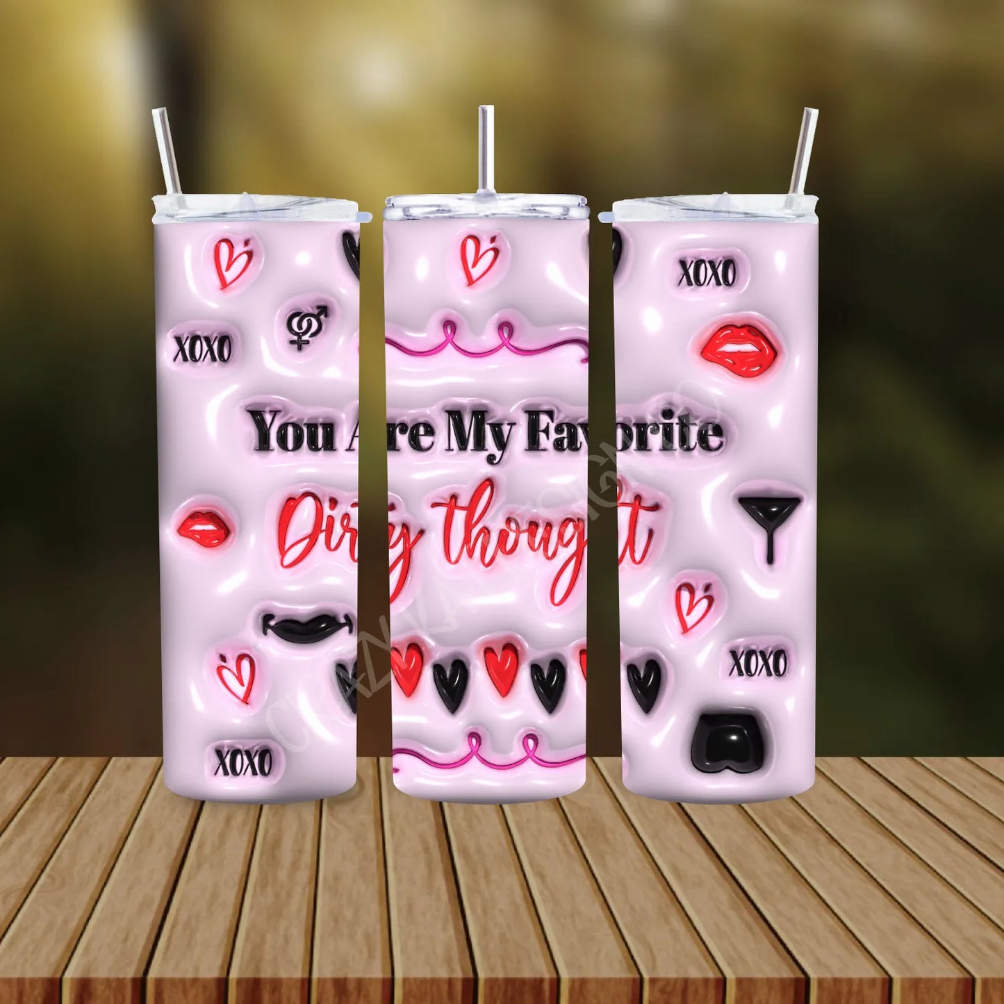 CUSTOMIZABLE YOU ARE MY DIRTY THOUGHT HOT AND COLD TUMBLERS - Crazy Kat Design Co