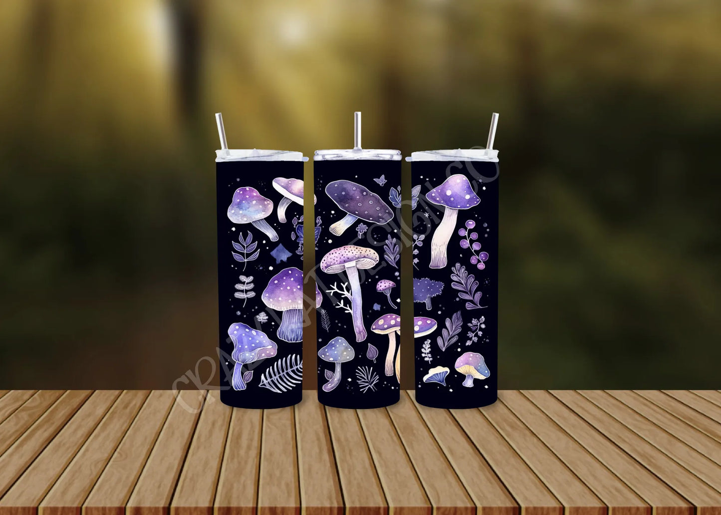 CUSTOMIZABLE MUSHROOMS HOT AND COLD TUMBLERS - Crazy Kat Design Co