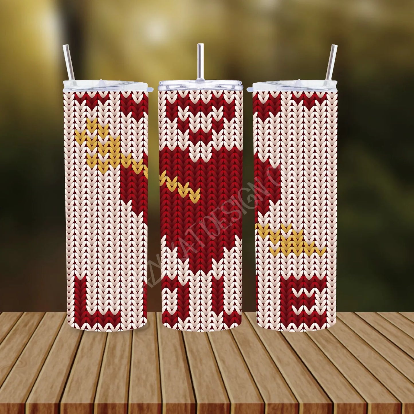 CUSTOMIZABLE VALENTINES DAY SWEATER HOT AND COLD TUMBLERS - Crazy Kat Design Co