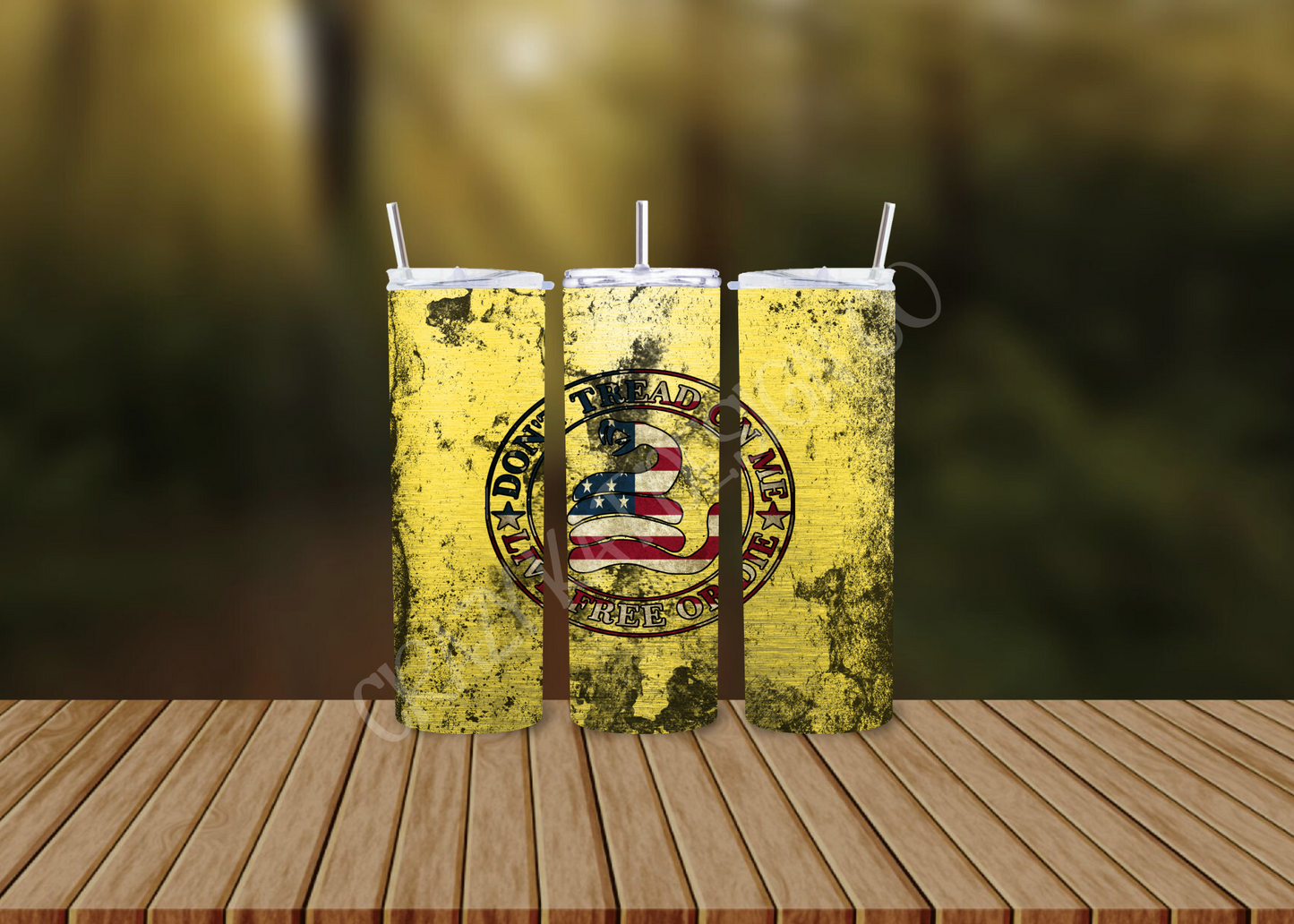 CUSTOMIZABLE 2ND AMENDMENT FLAG SNAKE HOT AND COLD TUMBLERS - Crazy Kat Design Co