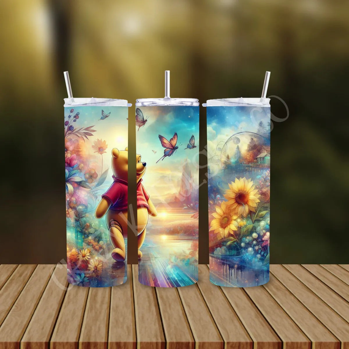 CUSTOMIZABLE POOH BEAR HOT AND COLD TUMBLER - Crazy Kat Design Co