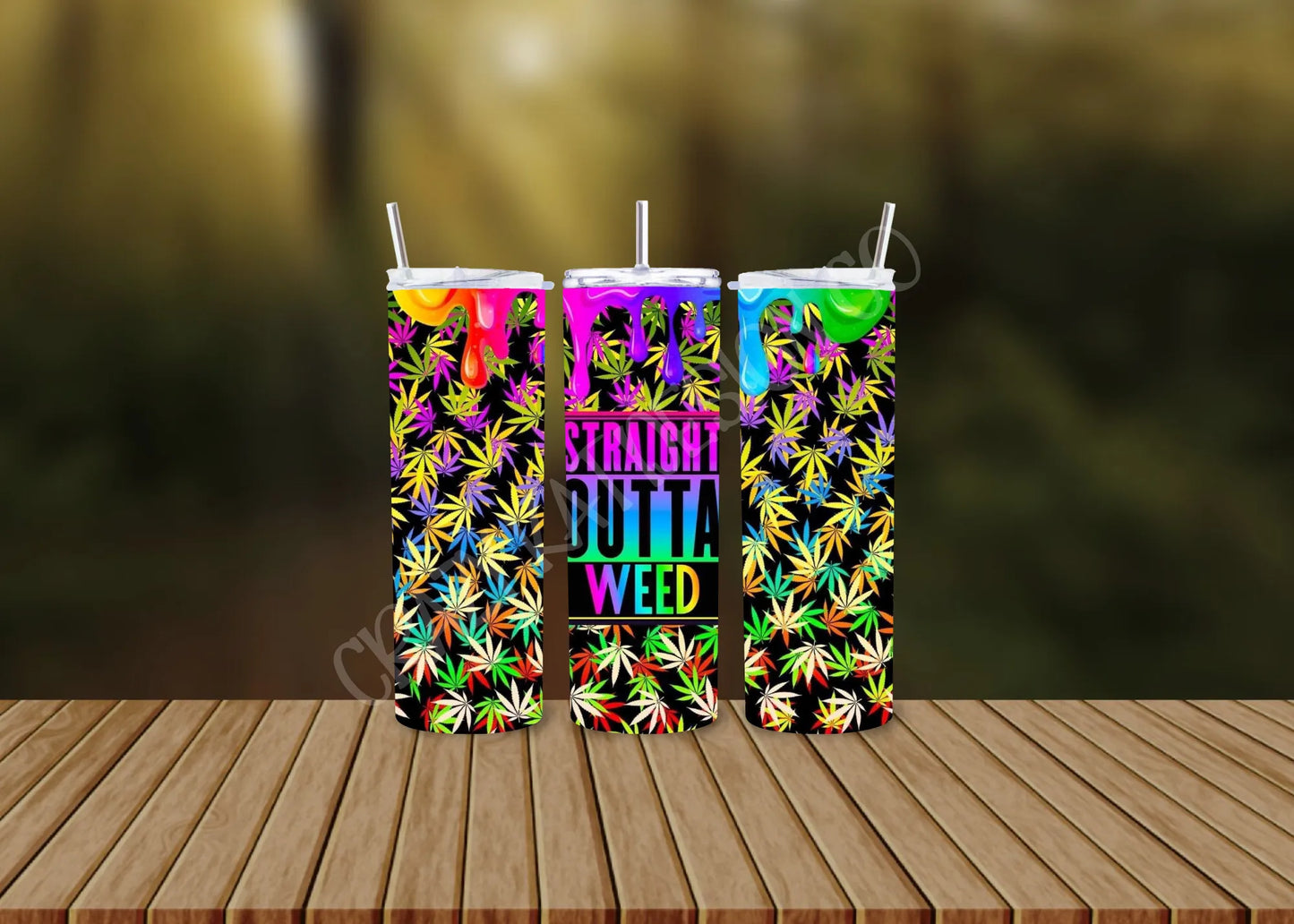 CUSTOMIZABLE STRAIGHT OUTTA WEED HOT AND COLD TUMBLERS - Crazy Kat Design Co