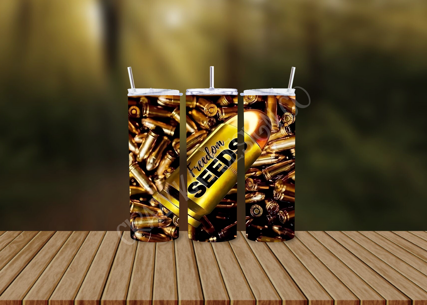 CUSTOMIZABLE FREEDOM SEEDS BULLET HOT OR COLD TUMBLER - Crazy Kat Design Co
