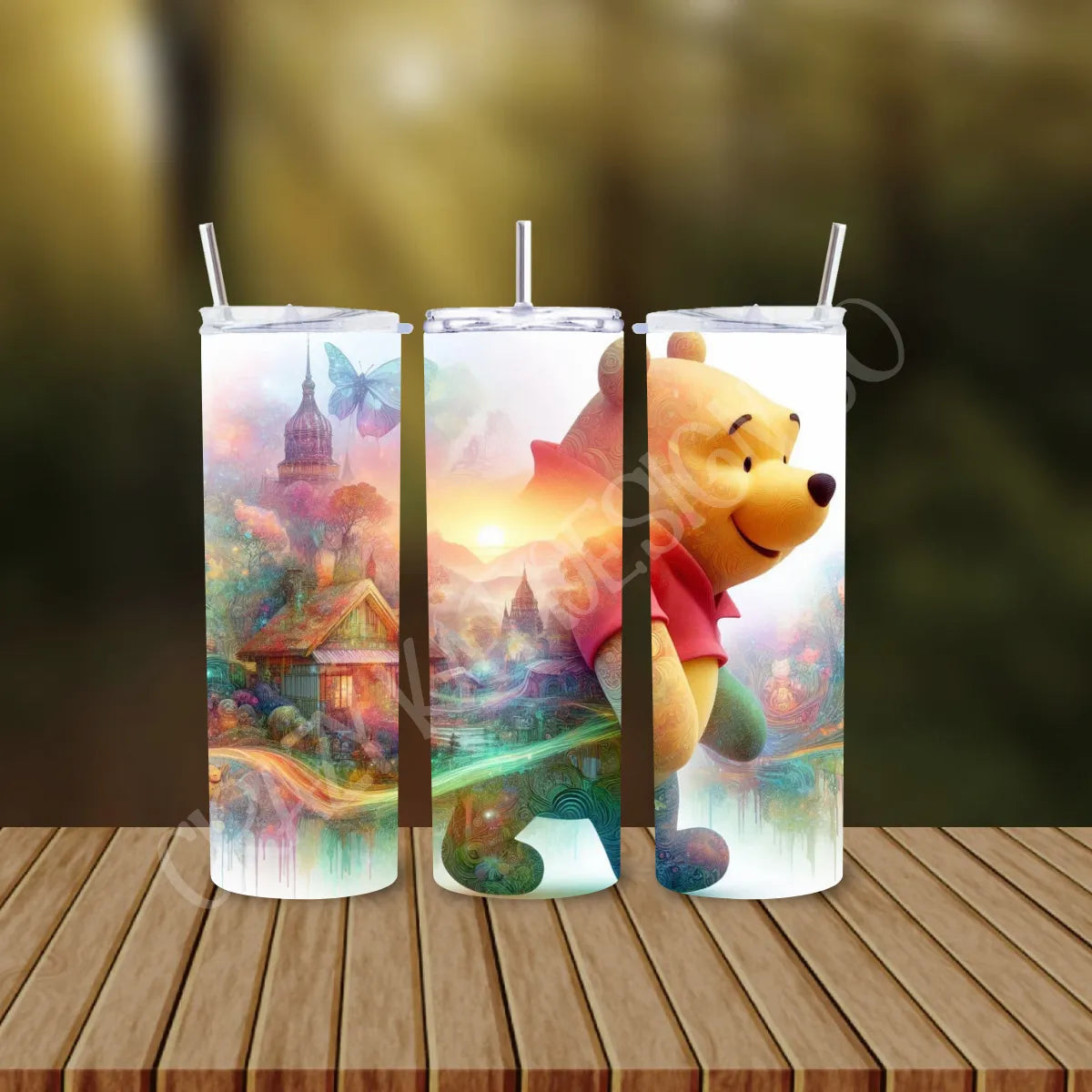 CUSTOMIZABLE POOH BEAR HOT AND COLD TUMBLER - Crazy Kat Design Co