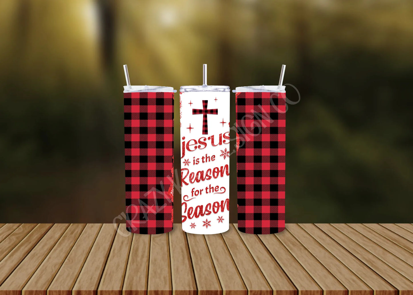 CUSTOMIZABLE JESUS IS THE REASON FOR THE SEASON HOT AND COLD TUMBLERS - Crazy Kat Design Co