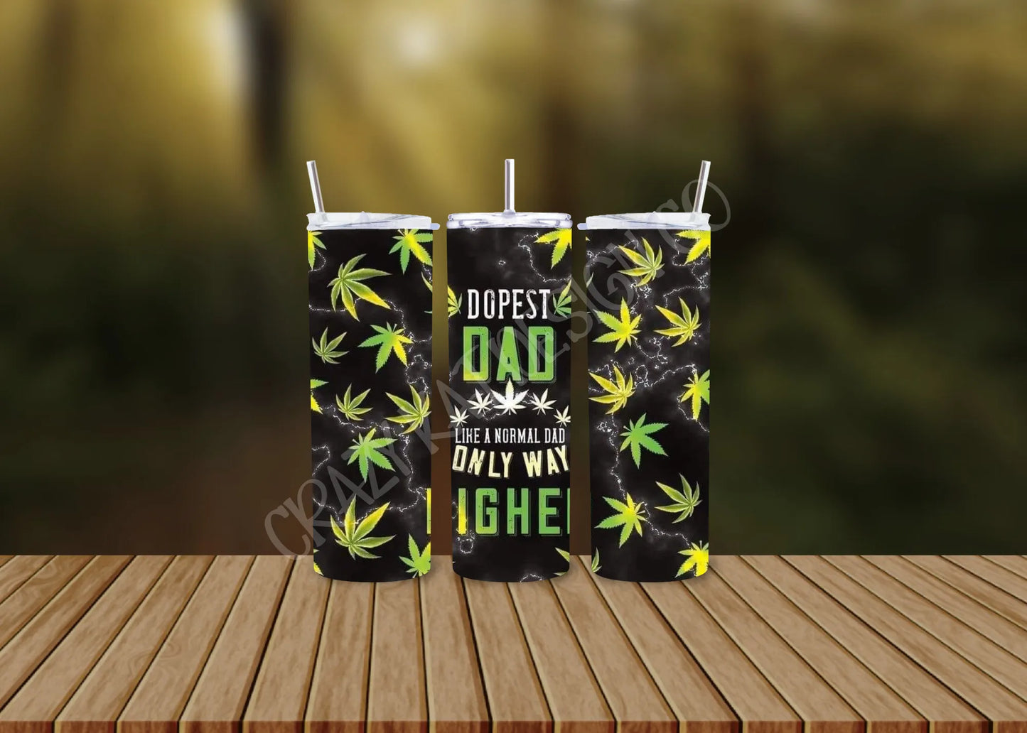 CUSTOMIZABLE WEED FATHER HOT AND COLD TUMBLERS - Crazy Kat Design Co