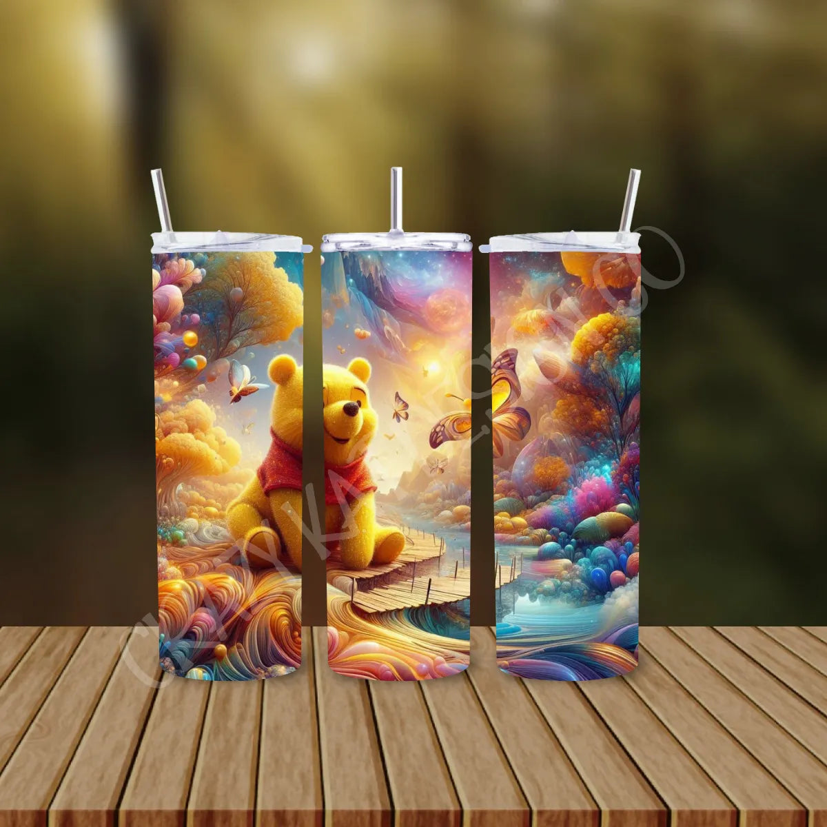 CUSTOMIZABLE POOH BEAR HOT AND COLD TUMBLER - Crazy Kat Design Co