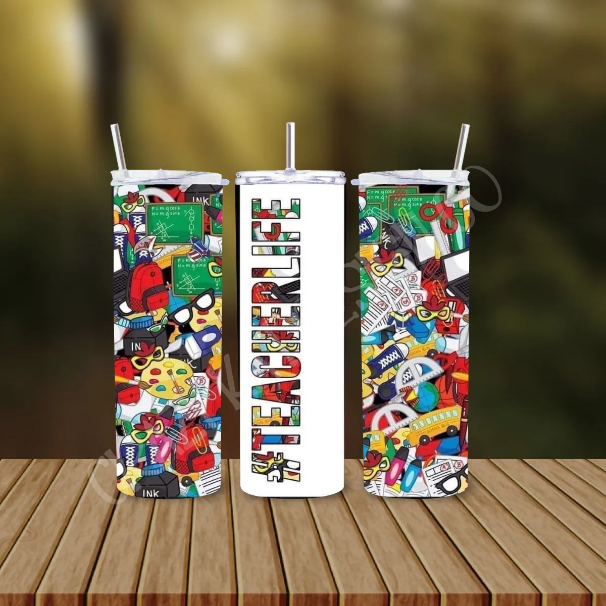 CUSTOMIZABLE TEACHER LIFE HOT AND COLD TUMBLER - Crazy Kat Design Co