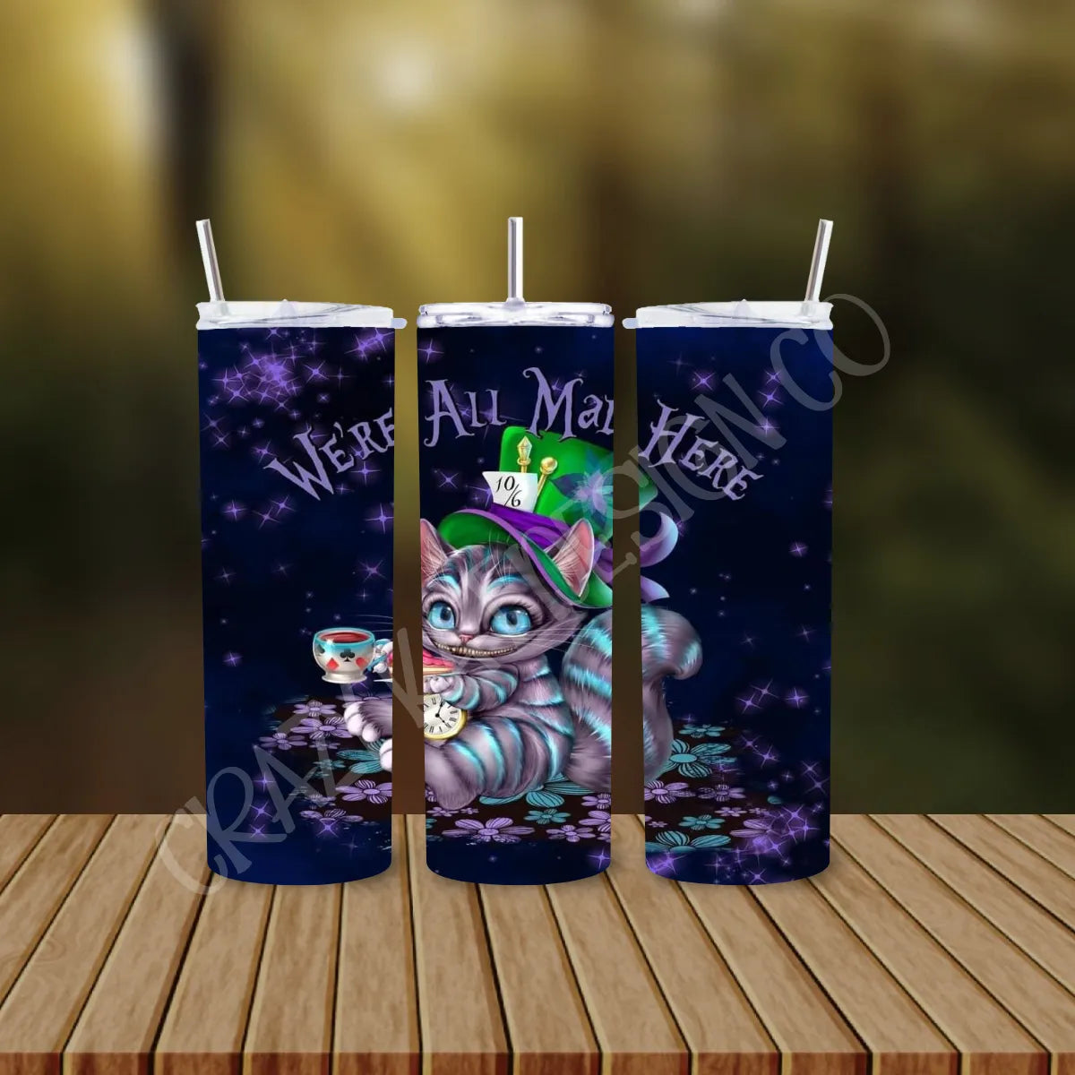 CUSTOMIZABLE ALICE IN WONDERLANDS HOT AND COLD TUMBLER - Crazy Kat Design Co