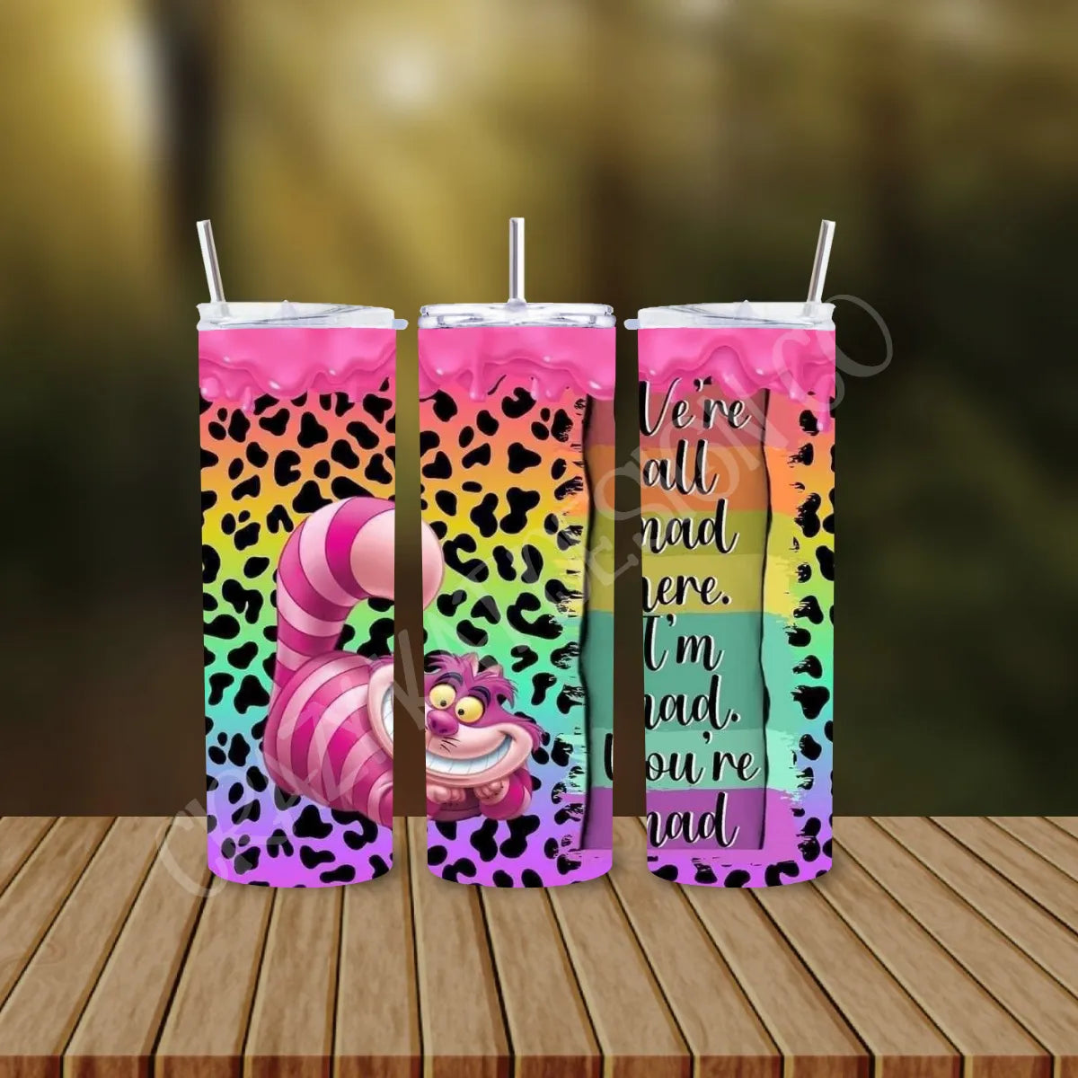 CUSTOMIZABLE ALICE IN WONDERLANDS HOT AND COLD TUMBLER - Crazy Kat Design Co