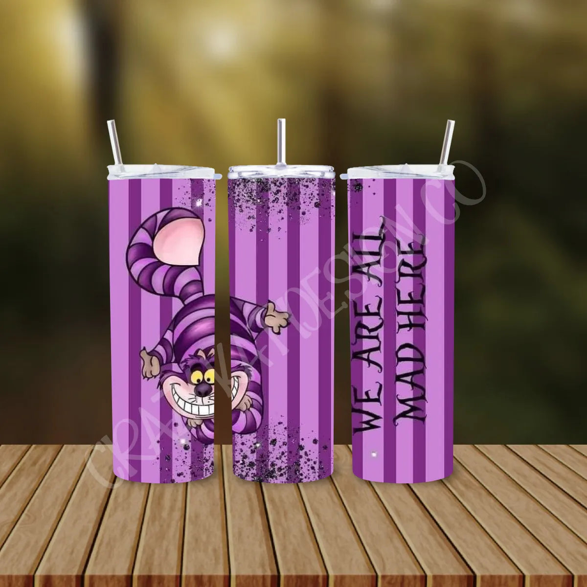 CUSTOMIZABLE ALICE IN WONDERLANDS HOT AND COLD TUMBLER - Crazy Kat Design Co