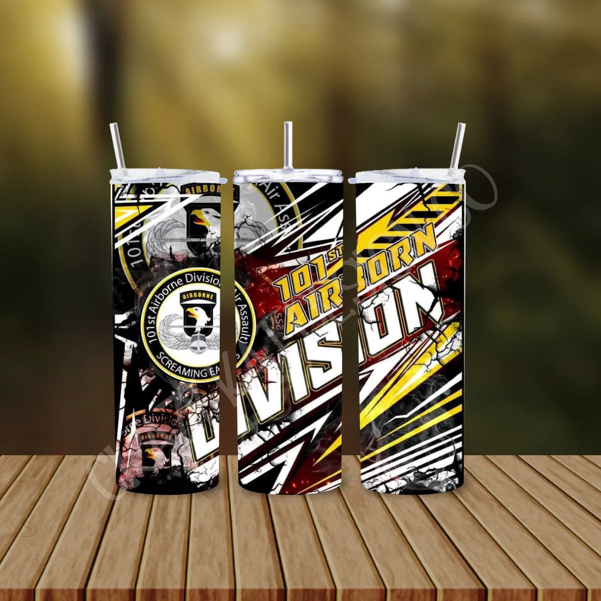 CUSTOMIZABLE 101ST AIRBORNE HOT AND COLD TUMBLER - Crazy Kat Design Co