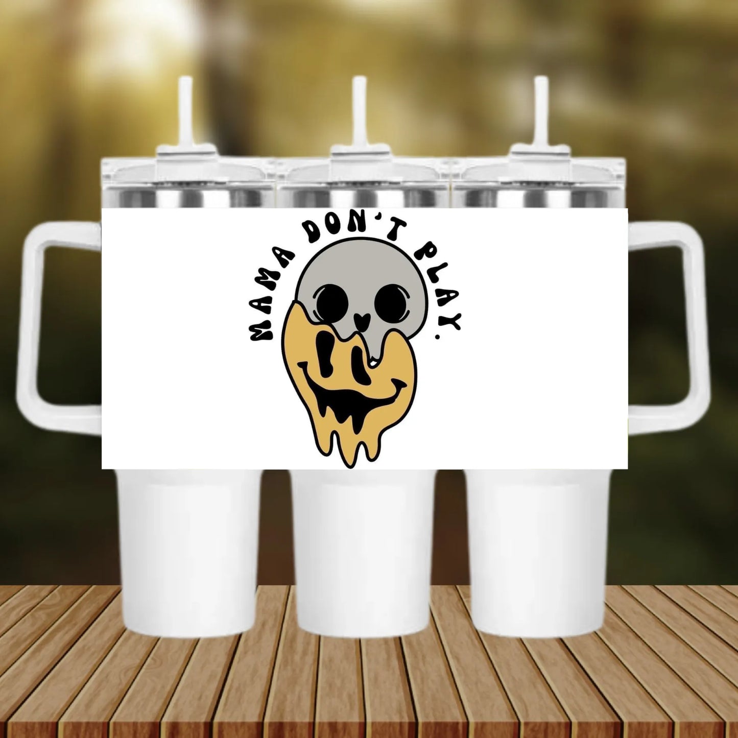 CUSTOMIZABLE MAMA DON'T PLAY HOT AND COLD TUMBLER - Crazy Kat Design Co