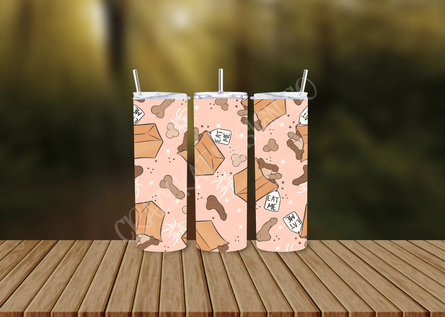 18+ ONLY CUSTOMIZABLE EAT A BAG OF D*CKS HOT AND COLD TUMBLERS - Crazy Kat Design Co