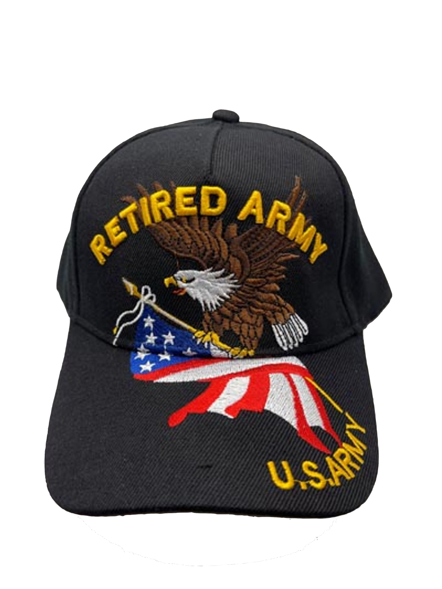RETIRED ARMY EMBROIDERED BASEBALL HAT