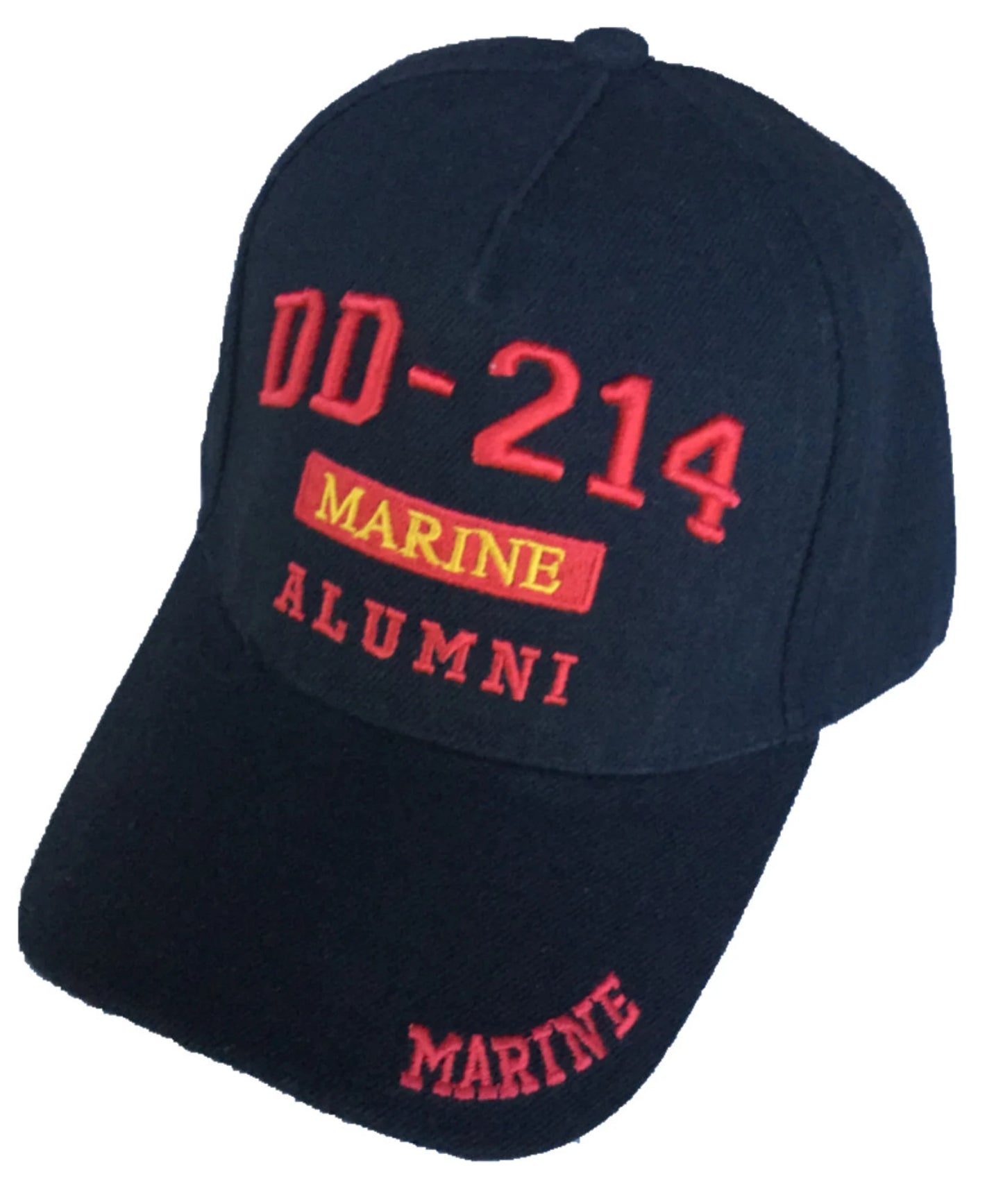 DD-214, Marine, Alumni, Marine on bill, black hat