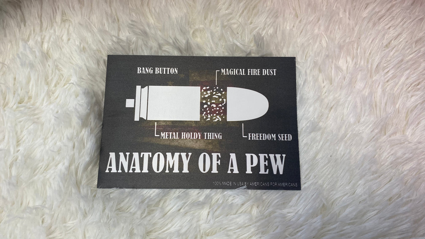 ANATOMY OF A PEW DYE CUT MAGNET - Crazy Kat Design Co