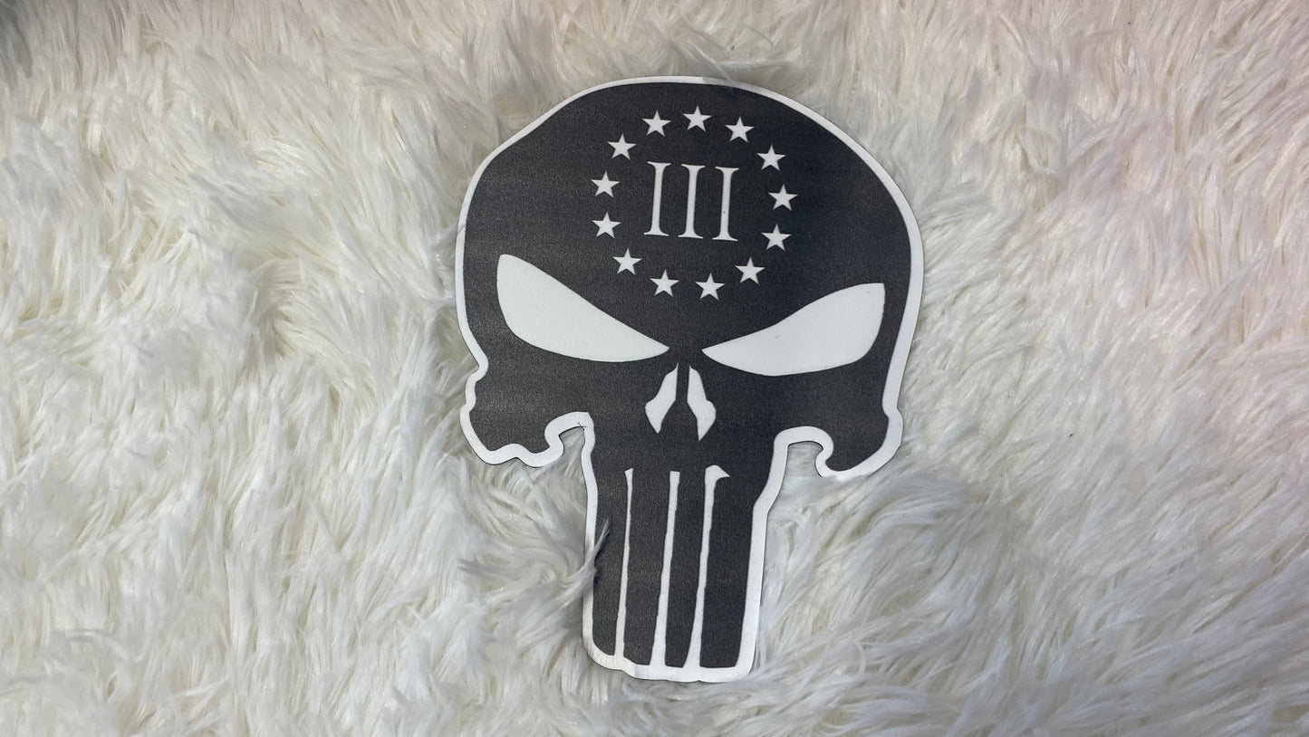 PUNISHER SKULL DYE CUT MAGNET - Crazy Kat Design Co