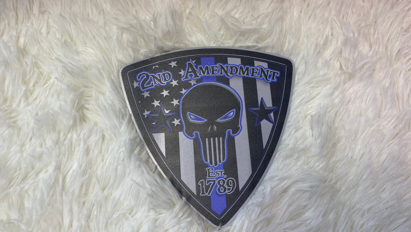 2ND AMENDMENT EST 1789 DYE CUT MAGNET - Crazy Kat Design Co