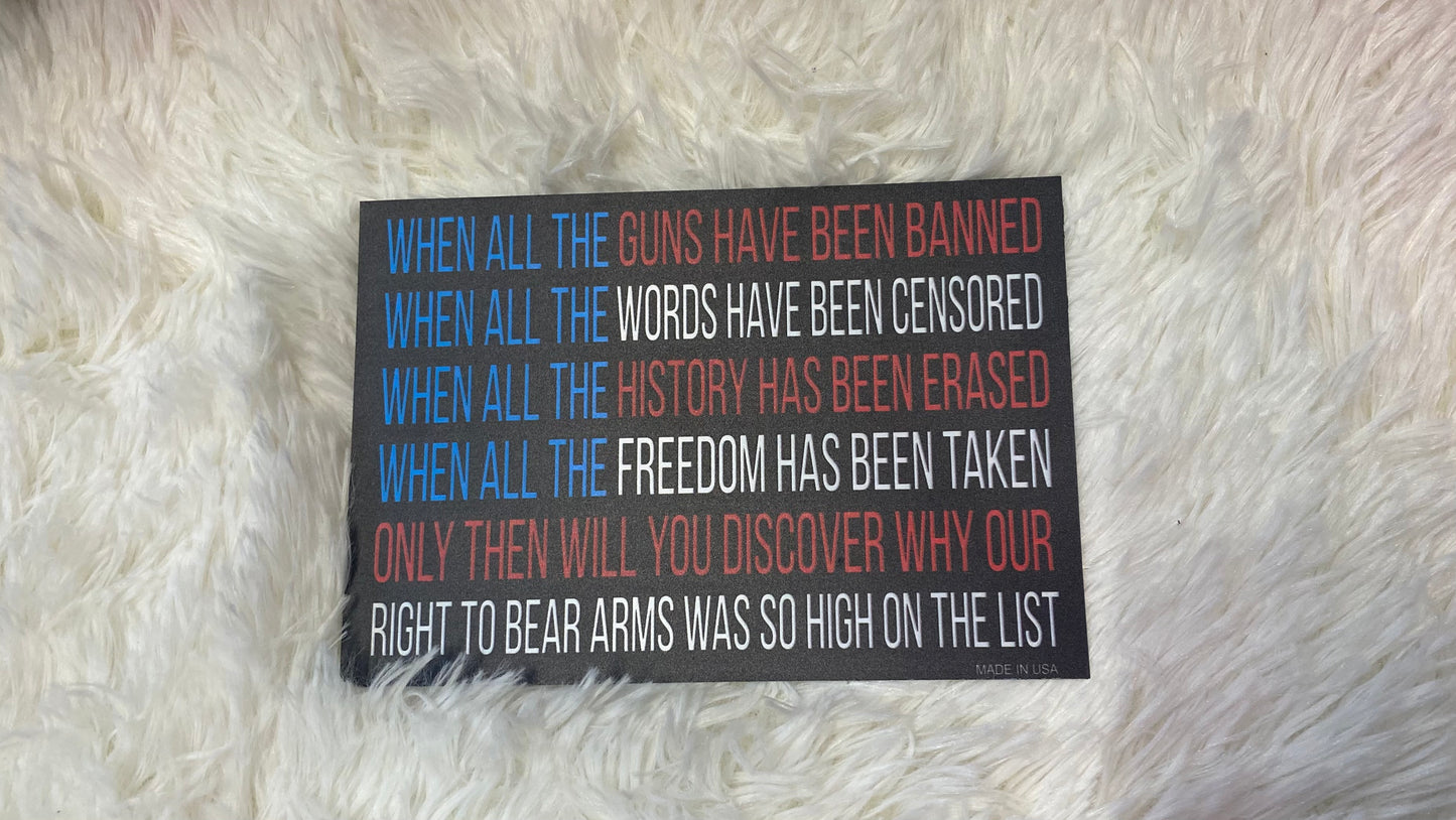 AMERICAN FLAG 2ND AMENDMENT DYE CUT MAGNET - Crazy Kat Design Co