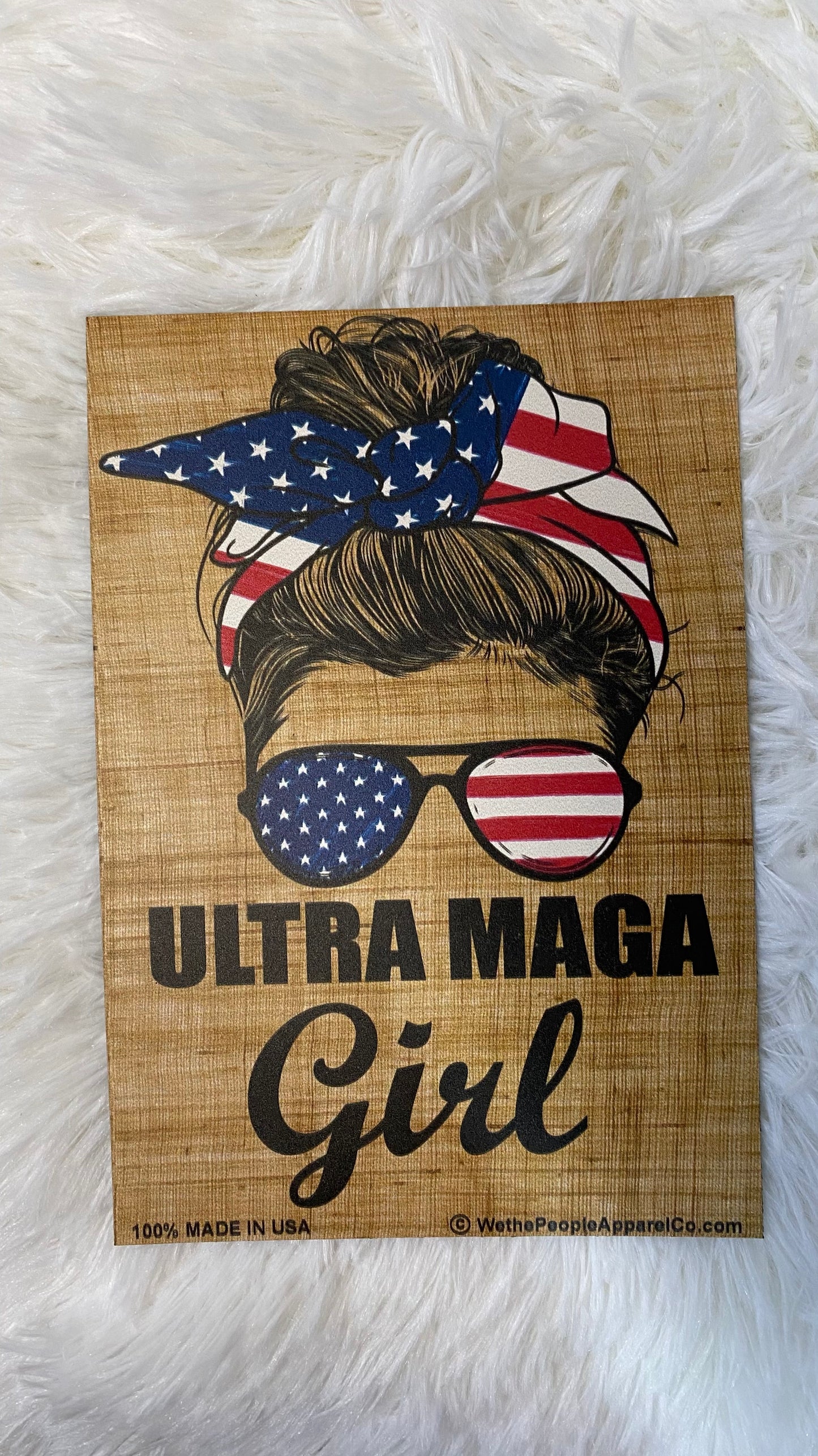 ULTRA MAGA GIRL DYE CUT BUMPER/ CAR MAGNET - Crazy Kat Design Co
