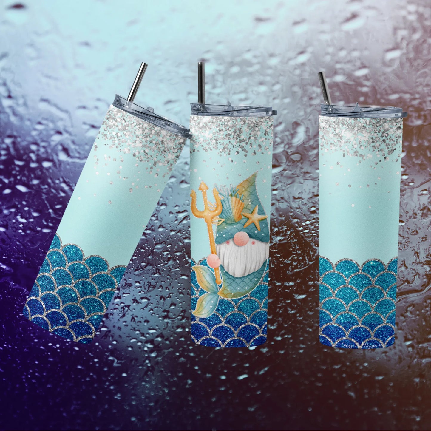CUSTOMIZABLE MERMAIDS HOT AND COLD TUMBLERS - Crazy Kat Design Co