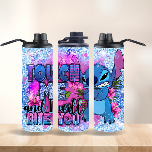 CUSTOMIZABLE TOUCH ME AND ILL BITE YOU STITCH HOT AND COLD TUMBLER