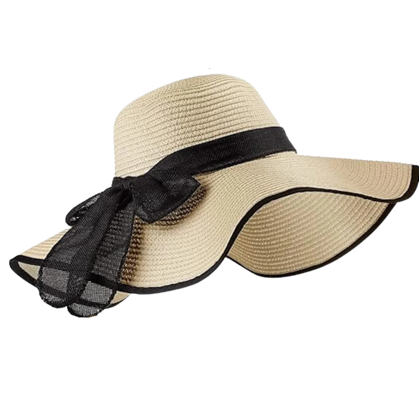 Women Summer Foldable Sun Straw Hat UPF 50+ Beach Hat - Crazy Kat Design Co
