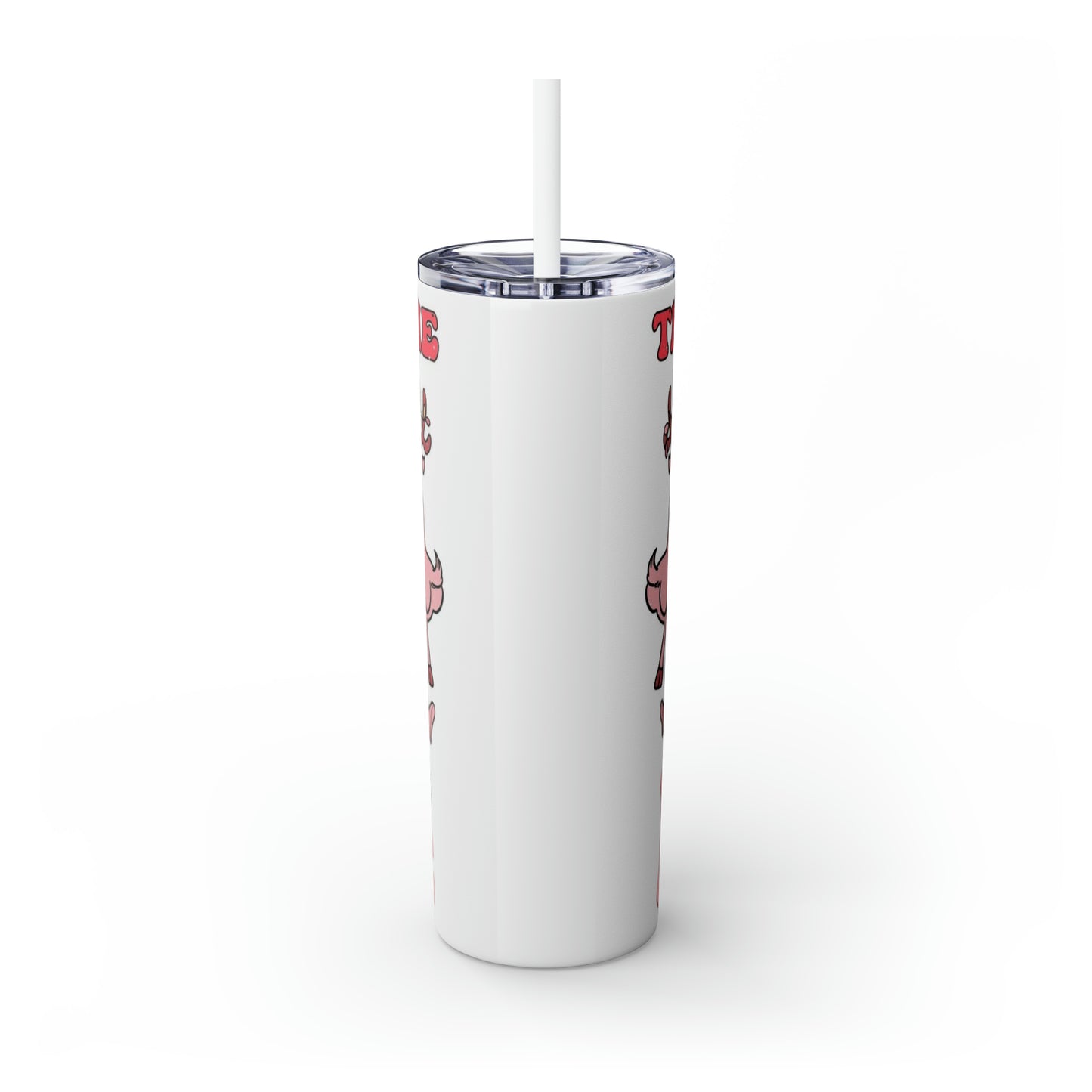 There’s Some Hoes In This House Santa Skinny Tumbler with Straw, 20oz