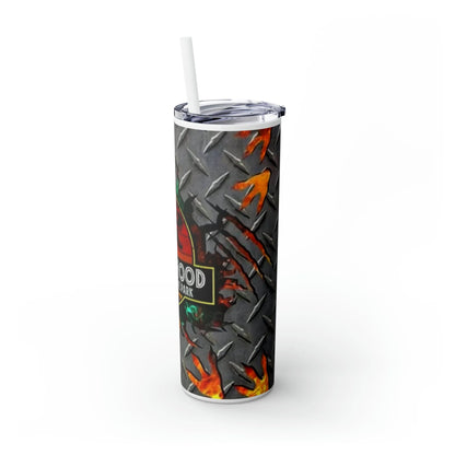 Fatherhood is a Walk in the Park Skinny Tumbler with Straw, 20oz - Crazy Kat Design Co