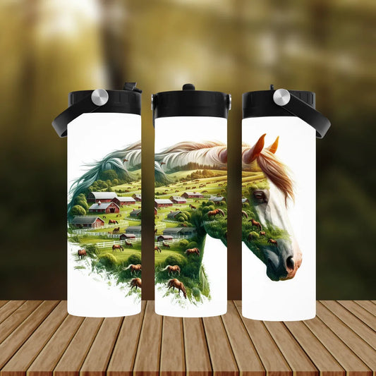 CUSTOMIZABLE HORSE HOT AND COLD TUMBLER - Crazy Kat Design Co