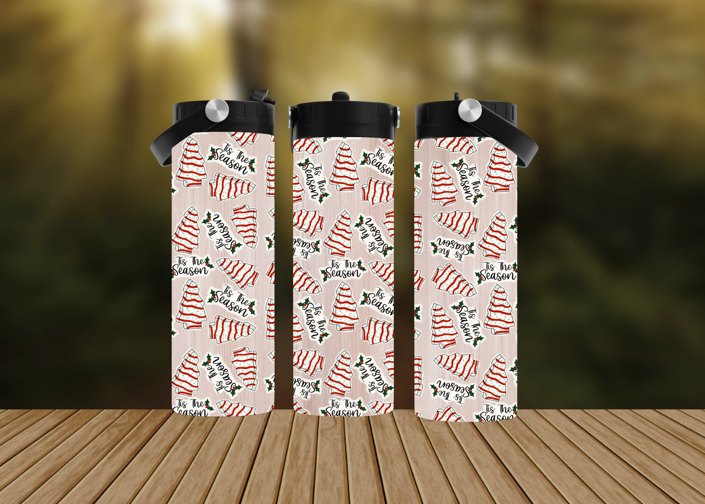 CUSTOMIZABLE CHRISTMAS TREE SNACK HOT AND COLD TUMBLERS