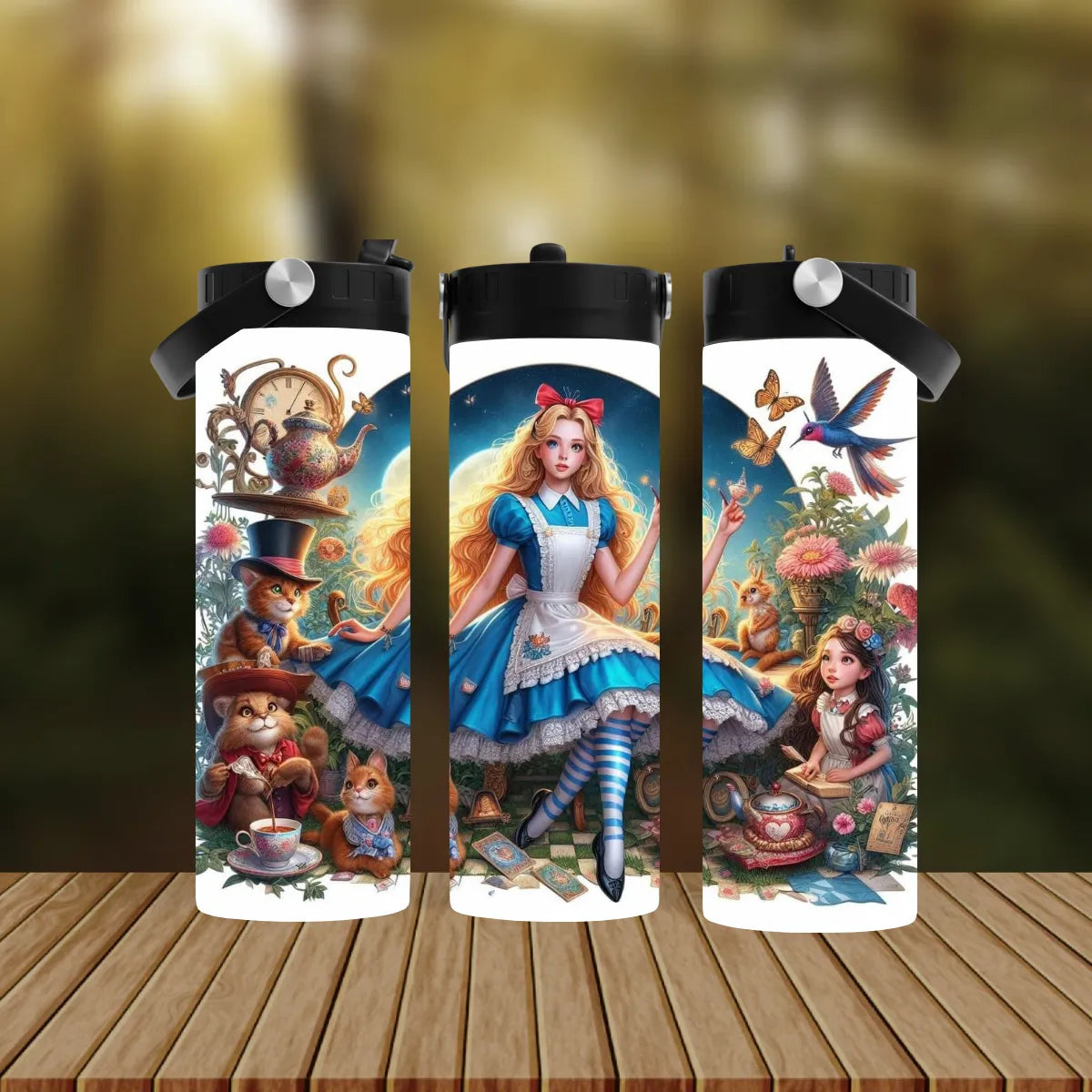 CUSTOMIZABLE ALICE IN WONDERLANDS HOT AND COLD TUMBLER - Crazy Kat Design Co