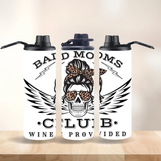 CUSTOMIZABLE BAD MOMS CLUB WINE PROVIDED HOT AND COLD TUMBLER - Crazy Kat Design Co