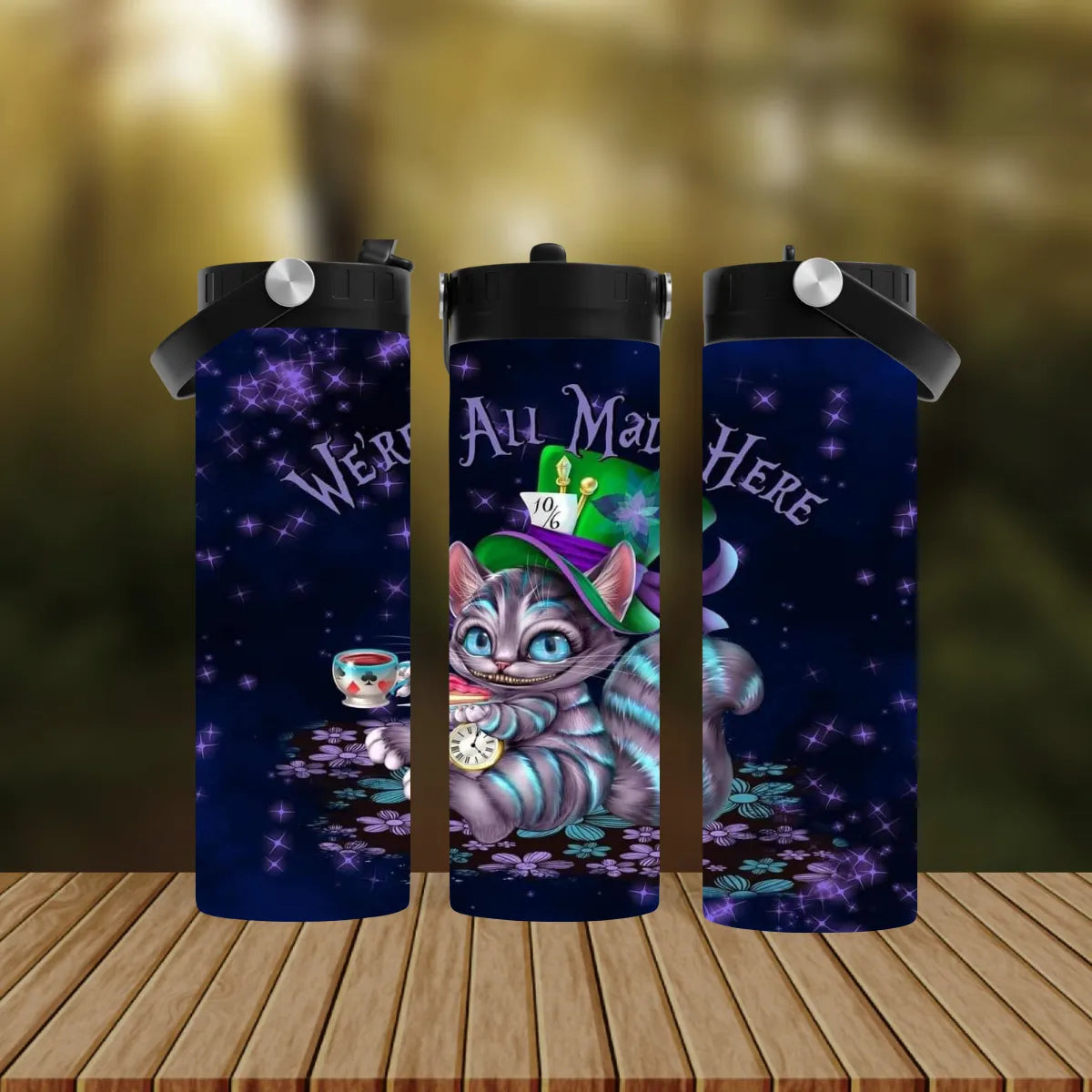 CUSTOMIZABLE ALICE IN WONDERLANDS HOT AND COLD TUMBLER - Crazy Kat Design Co