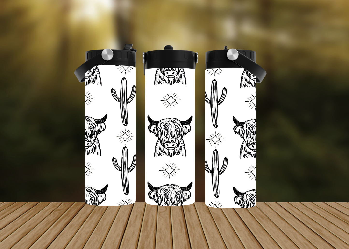 CUSTOMIZABLE HEIFER CACTUS HOT AND COLD TUMBLERS
