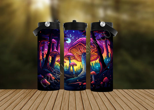 CUSTOMIZABLE MUSHROOM FORREST HOT AND COLD TUMBLERS - Crazy Kat Design Co