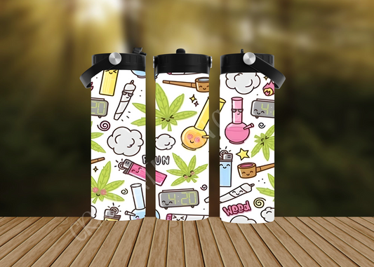 CUSTOMIZABLE CANNABIS 420 WEED HOT OR COLD TUMBLER - Crazy Kat Design Co