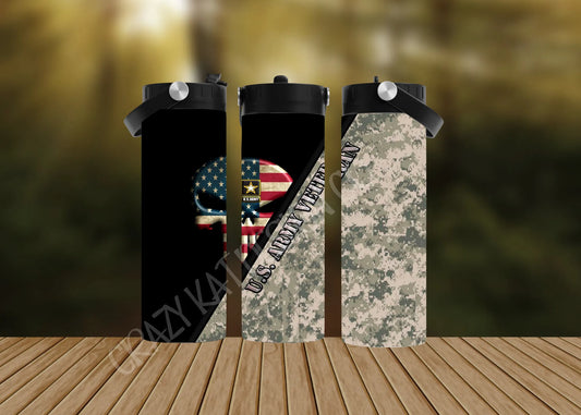 CUSTOMIZABLE US ARMY VETERAN HOT AND COLD TUMBLERS - Crazy Kat Design Co