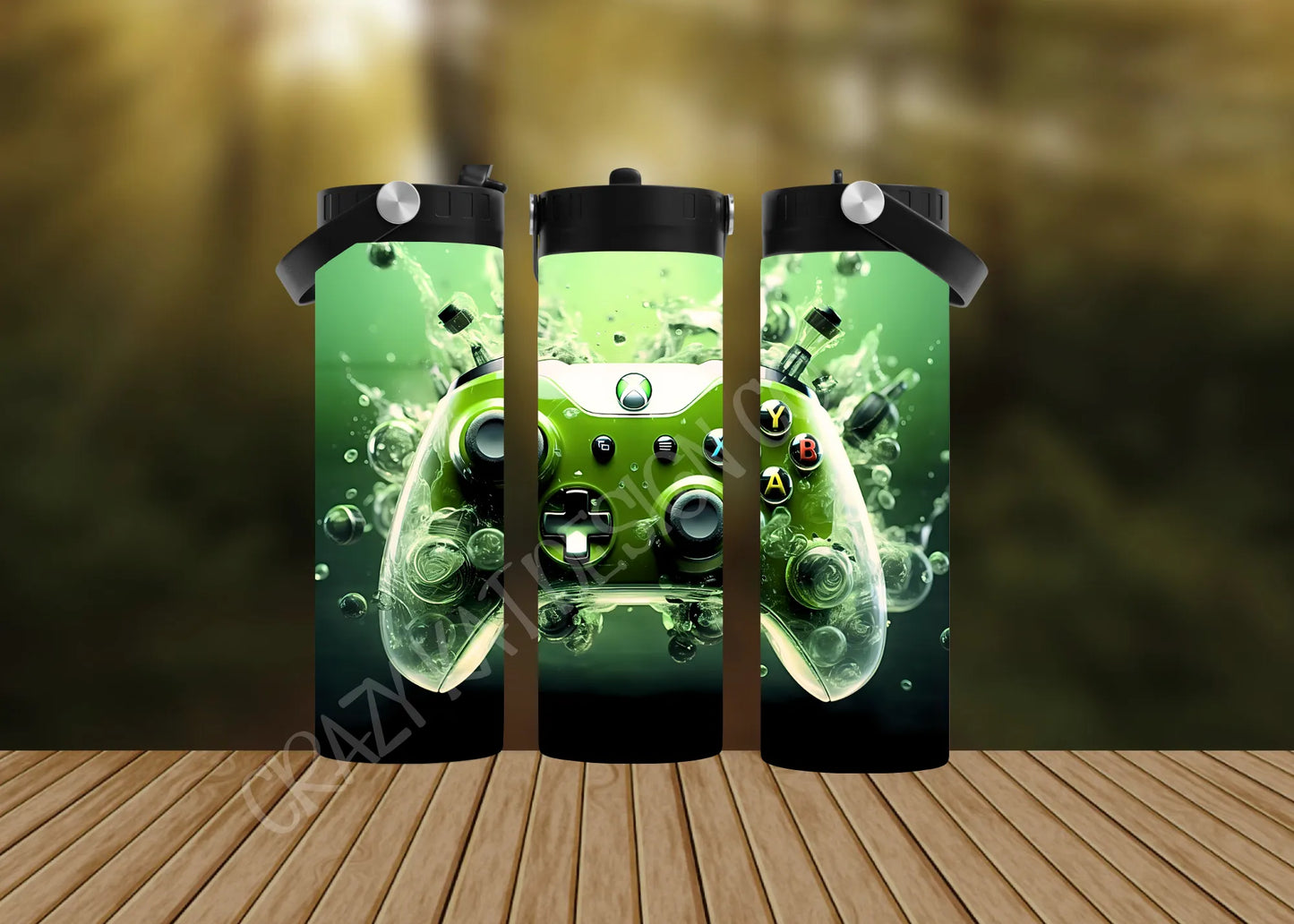 CUSTOMIZABLE GAMING CONTROLLER HOT AND COLD TUMBLERS - Crazy Kat Design Co