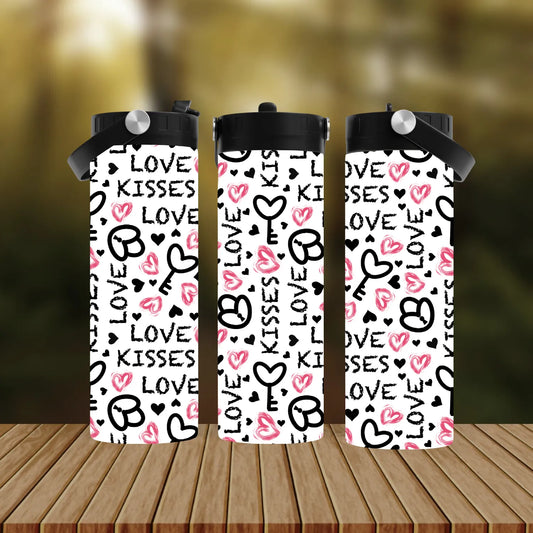 CUSTOMIZABLE LOVE HEARTS HOT AND COLD TUMBLERS - Crazy Kat Design Co