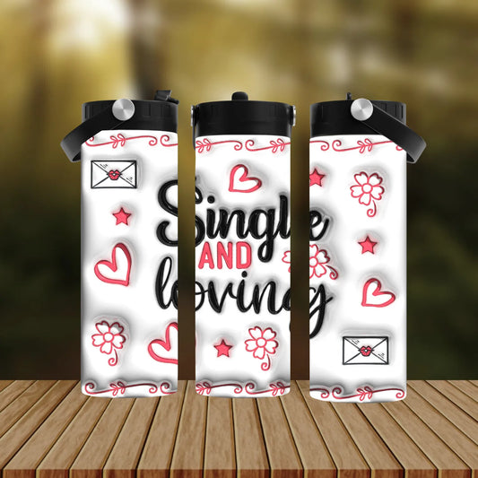 CUSTOMIZABLE HEARTS LOVE KISS HOT AND COLD TUMBLERS - Crazy Kat Design Co