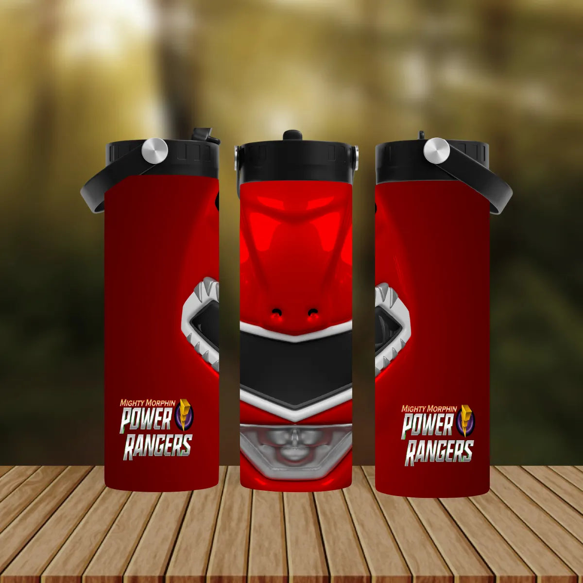 CUSTOMIZABLE RED POWER RANGERS HOT AND COLD TUMBLER - Crazy Kat Design Co