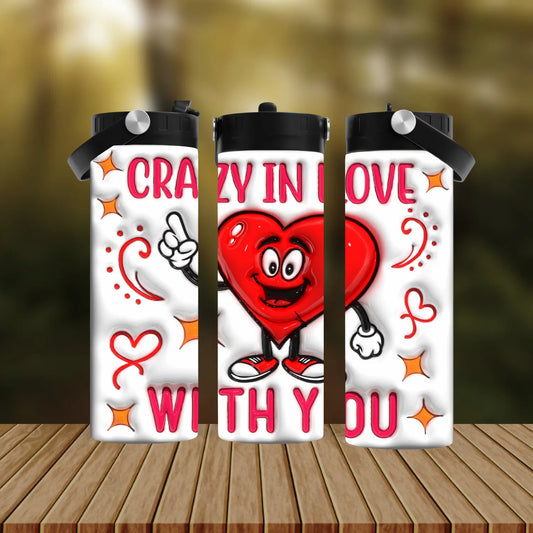 CUSTOMIZABLE CRAZY IN LOVE WITH YOU HOT AND COLD TUMBLERS - Crazy Kat Design Co