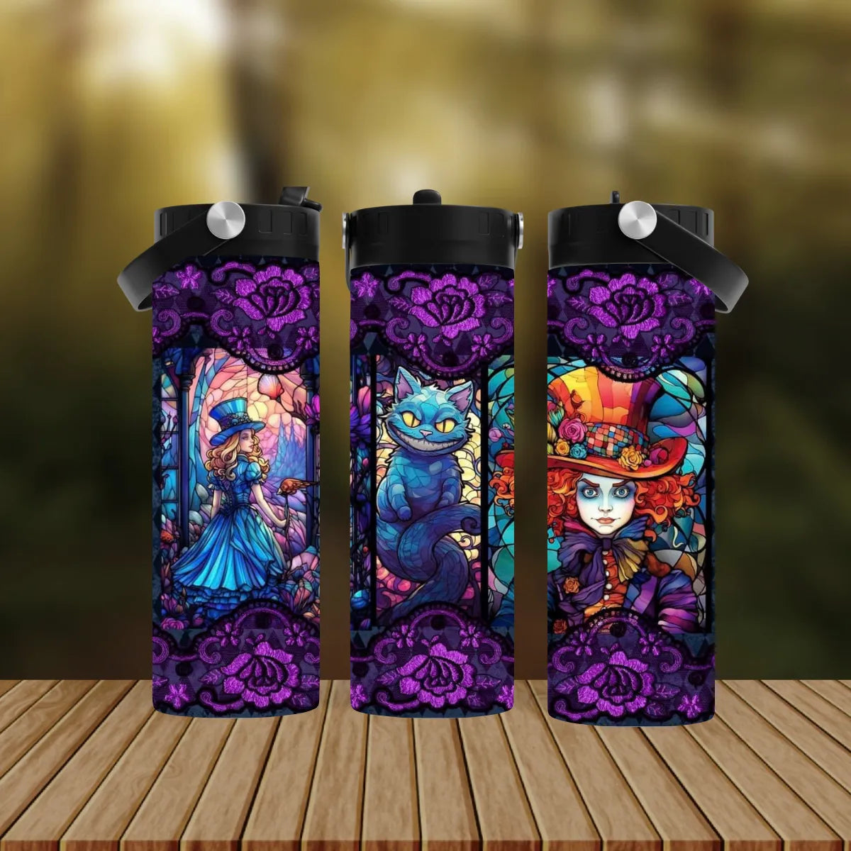 CUSTOMIZABLE ALICE IN WONDERLANDS HOT AND COLD TUMBLER - Crazy Kat Design Co