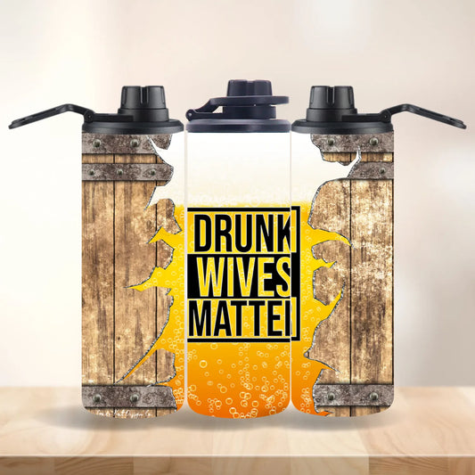 CUSTOMIZABLE DRUNK WIVES MATTER HOT AND COLD TUMBLER - Crazy Kat Design Co