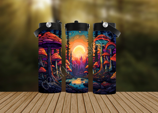 CUSTOMIZABLE MUSHROOM FORREST HOT AND COLD TUMBLERS