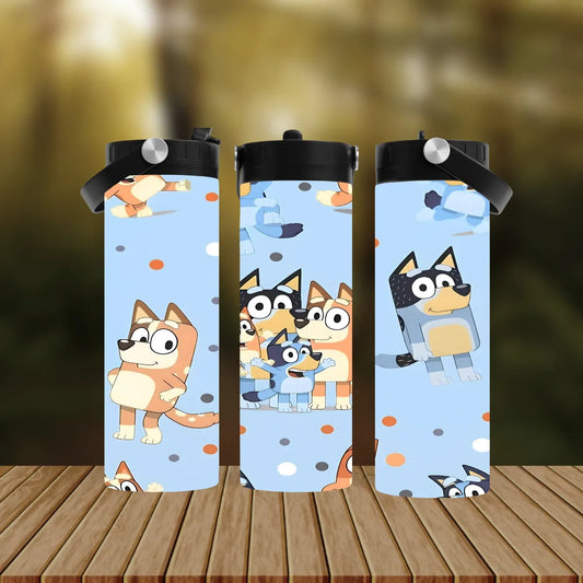 CUSTOMIZABLE BLUEY LIFE HOT AND COLD TUMBLER - Crazy Kat Design Co