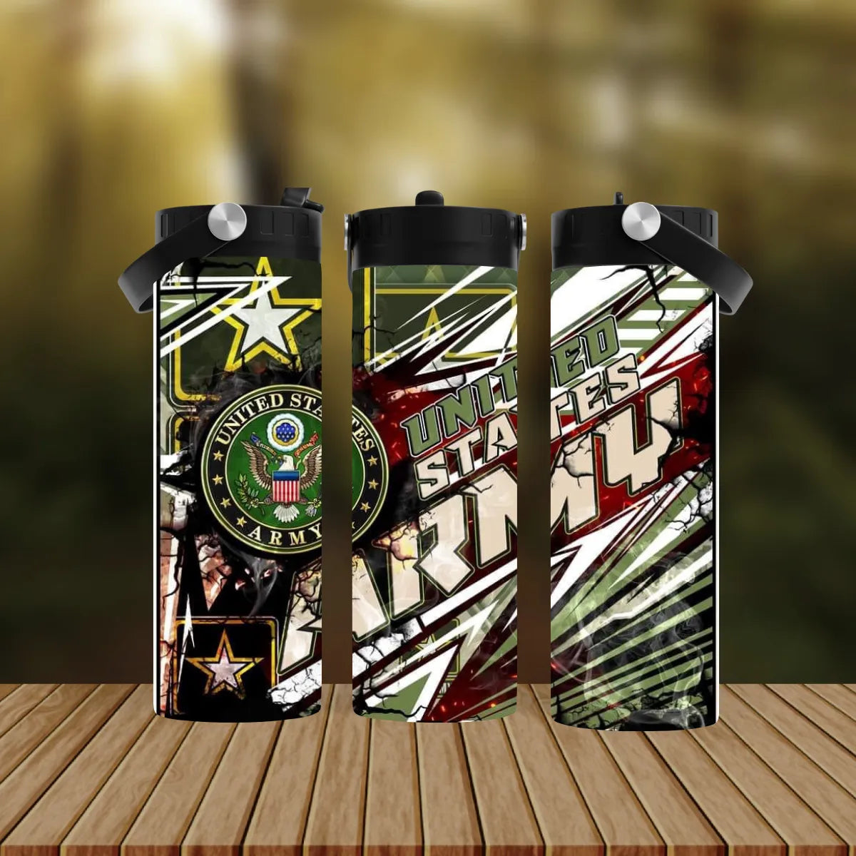 CUSTOMIZABLE UNITED STATES ARMY HOT AND COLD TUMBLER - Crazy Kat Design Co